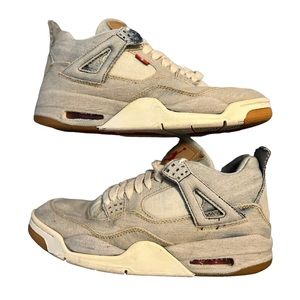 Jordan 4 Retro Levi Denim OG Size 10 Custom Bleach